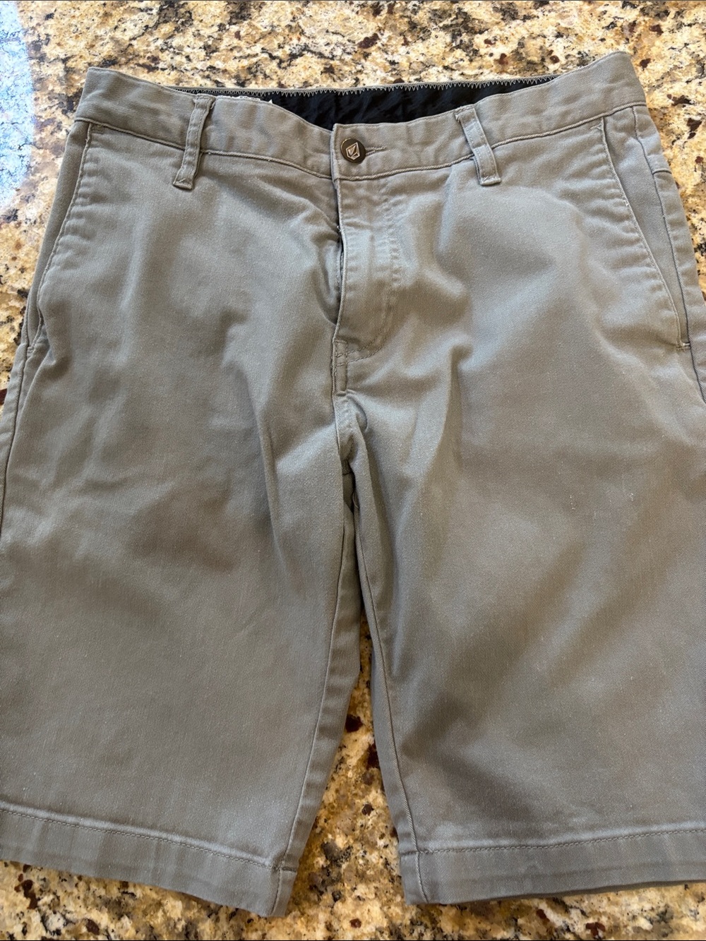 Volcom Men's Flat-Front Chino Shorts - Gray